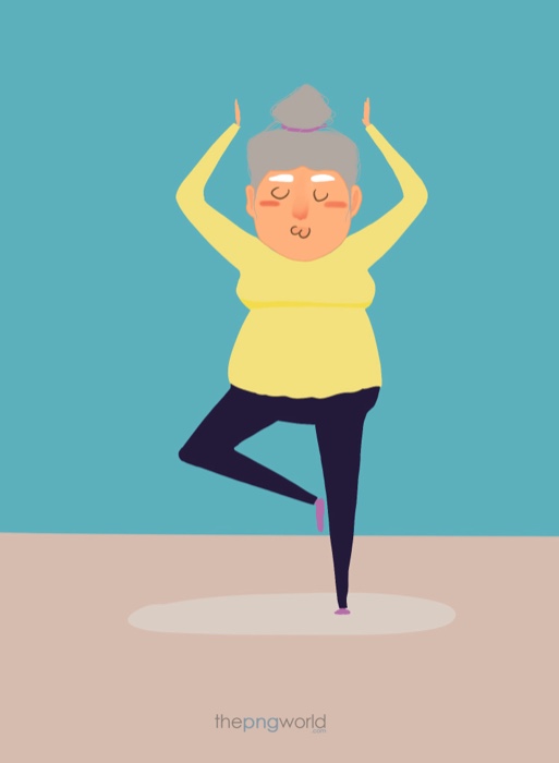 Old yoga Granny Grandma,old granny, cute granny,cool granny,old woman, old people,Old lady,red granny,blue granny